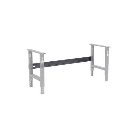Global Equipment Workbench Steel Stringer For C Channel Open Leg, 72"W, Black 254CP3BK